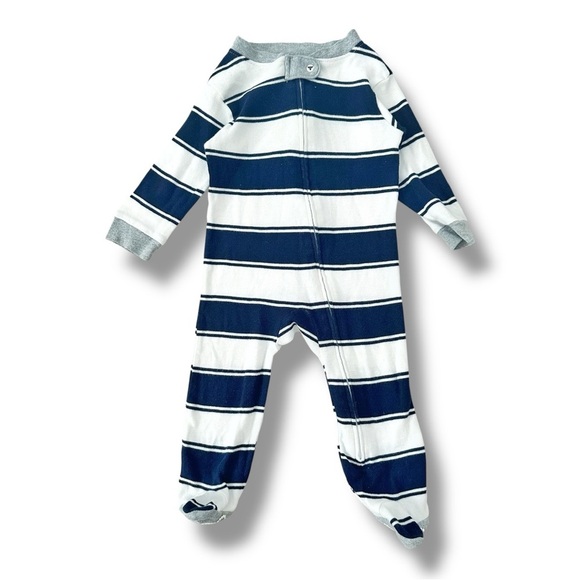 Burt’s Bees Baby | Wide Stripe Footed Sleeper (3-6 mos) 🐝 - Picture 1 of 6